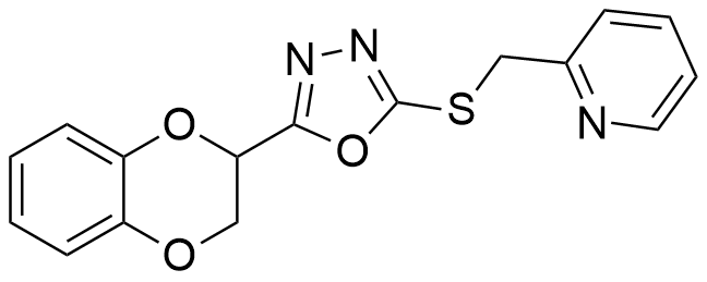2-(2,3-二氫苯并[b][1,4]二氧雜環己烷基-2-基)-5-((吡啶-2-基甲基)硫基)-1,3,4-惡二唑